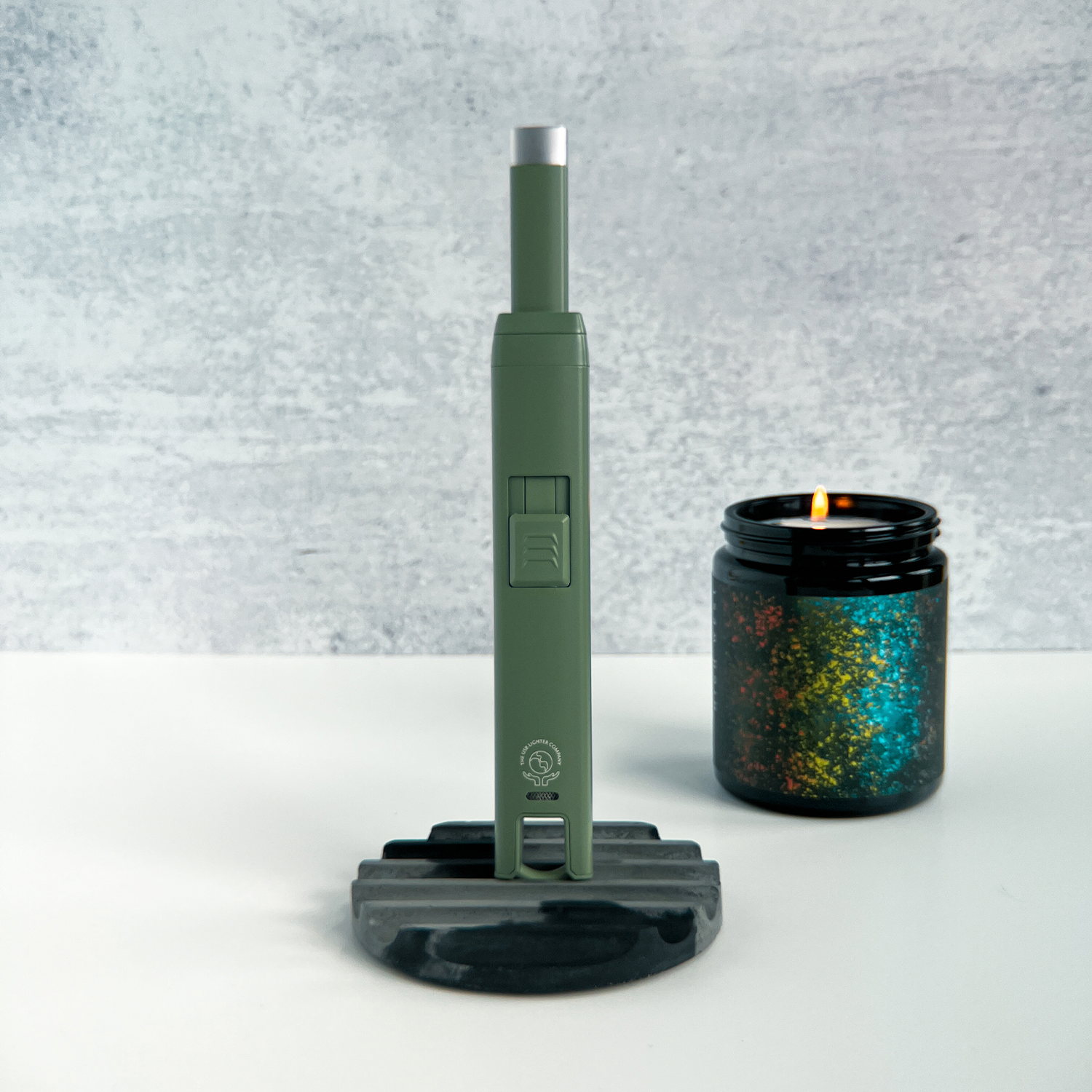 Allumeur de bougies électrique ARC vert olive rechargeable et écologique